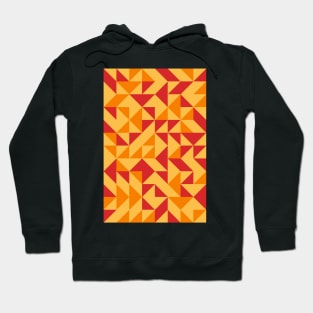 Fire Colored Geometric Pattern - Triangle #1 Hoodie